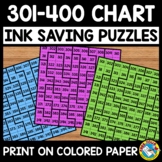 MATH CENTER ACTIVITY NUMBERS 301 TO 400 CHART PUZZLE 2ND G