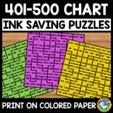 MATH CENTER ACTIVITY NUMBERS 401 TO 500 CHART PUZZLE 2ND G