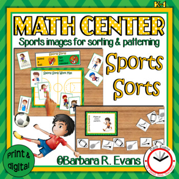 Preview of MATH CENTERS: Sports Sorts Category Sorts Patterns Primary Math