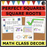 MATH CLASSROOM DECOR Perfect Squares and Square Roots BACK