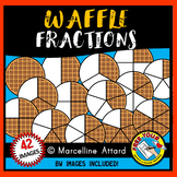 WAFFLE FRACTIONS CLIPART FOOD MATH CLIP ART COMMERCIAL USE