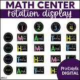 MATH Center Rotation - Printable & Digital Display