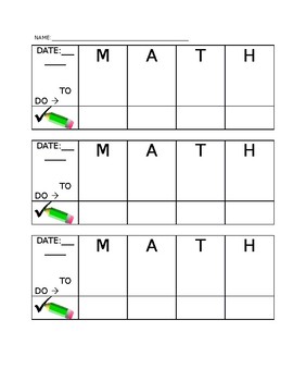 Preview of MATH Centers Checklist/TODO list