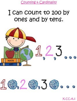 Preview of MATH Common Core I can statements Kindergarten