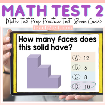 Preview of Math Test Prep Review 2 Digital Boom Cards