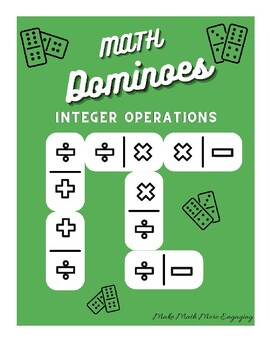 Preview of MATH DOMINOES_Integer Operations
