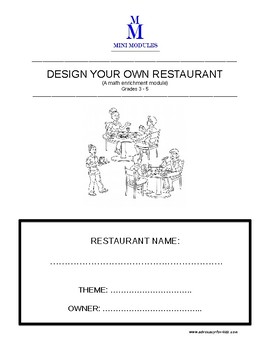 Preview of MATH ENRICHMENT UNIT - Design Your Own Restaurant