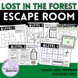 MATH ESCAPE ROOM: Lost in the Spooky Forest 5th Grade Volu