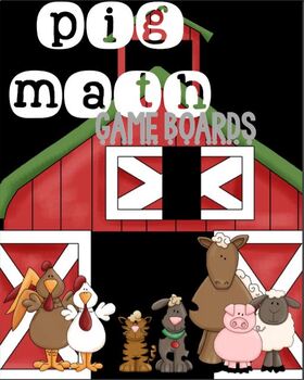 Preview of MATH FACTS Game Boards- PIG Math