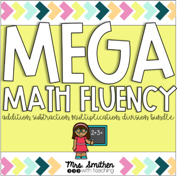 Preview of MEGA MATH FLUENCY - Math Dash - Flash Cards - BINGO - Incentives