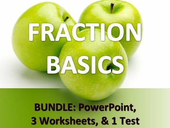 Preview of MATH FRACTIONS Basics Convert Mixed & Improper Fractions 3 WORKSHEETS PPT & TEST