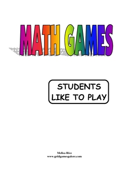 Preview of MATH GAMES Students LOVE to Play