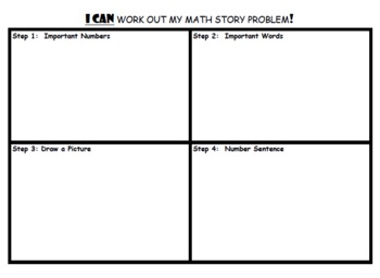 Preview of MATH MAT for solving story problems