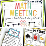 MATH MEETING CHARTS BUNDLE FOR WHOLE GROUP LEARNING | KIND