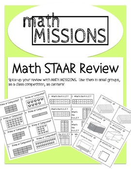 Preview of MATH MISSIONS - FIFTH GRADE STAAR REVIEW