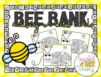 Preview of MATH - MONEY - BEE BANK (TASK CARDS OR BULLETIN BOARD ACTIVITY)