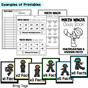 math ninja multiply divide fact fluency boom cards by lets talk