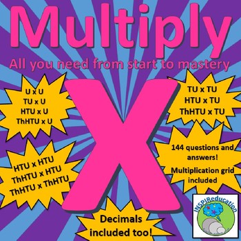 Preview of MATH NUMBER Multiplication - a layered approach to long multiplication skills