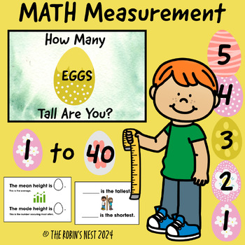 Preview of MATH Non-Standard Measurement How Many Eggs Tall? ECSE - 2nd