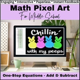 MATH PIXEL ART One-Step Equations 6th Grade 7th Grade 8th 