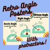 MATH POSTERS WORD WALL - Types of Angles WITH PROTRACTORS 