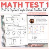 Math Test Prep Review 1 Print and Digital | Google Slides