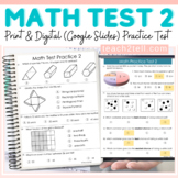 Math Test Prep Review 2 Print and Digital | Google Slides
