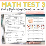 Math Test Prep Review 3 Print and Digital | Google Slides