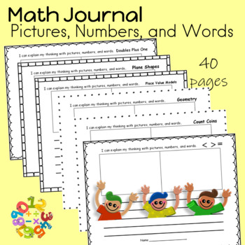 Preview of Second Grade Math Strategies Math Journals Pictures, Numbers, and Words