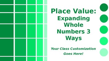 Preview of MATH Place Value Expanding 3 Ways Expanded Notation Gr. 5, 6, 7 PowerPoint PPT