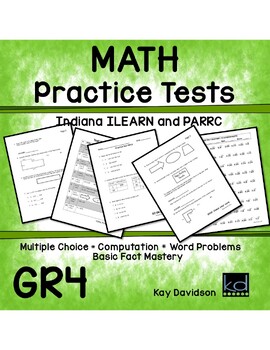 Preview of 4th Grade MATH Practice Tests for Indiana ILEARN by Kay Davidson