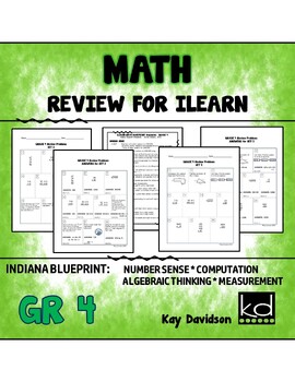 Preview of MATH Problems for Grade 4 Indiana ILEARN Review  by Kay Davidson