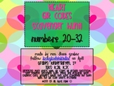 MATH QR CODES with HEARTS 20-32
