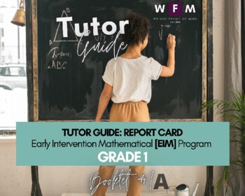 Preview of MATH REPORT CARD TRACKING BOOKLET [Grade 1]