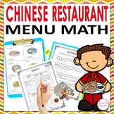 MATH RESTAURANT MENU ASIAN FOOD | Real World Math