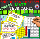 MATH REVIEW TASK CARDS- Second/Third Grade- DISTANCE LEARNING
