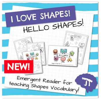 Preview of MATH SHAPES Hello Shapes Emergent Reader