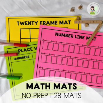 Preview of MATH SOLVING MATS l 28 MATS (NO-PREP)