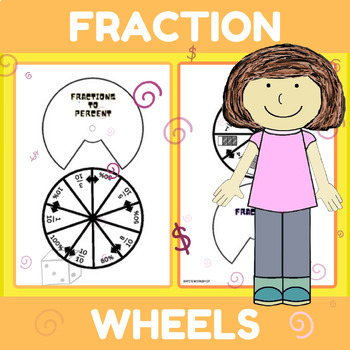 Preview of MATH SPINNER FRACTION WHEELS INTERACTIVE NOTEBOOK ACTIVITY GUIDE