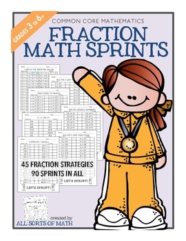 Preview of FRACTION MATH SPRINTS