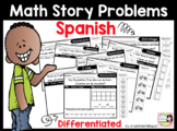 MATH STORY PROBLEMS in SPANISH for K- 1st  DISTANCE LEARNING