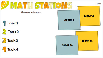Preview of MATH Stations Template