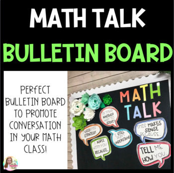 Preview of MATH TALK BULLETIN BOARD