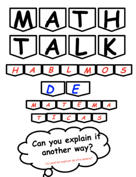 Preview of MATH TALK (Hablemos de Matemáticas)