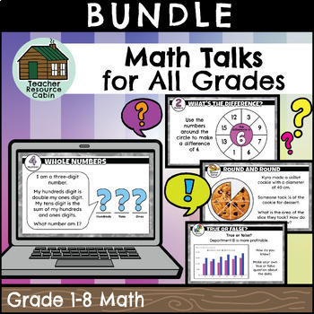 Preview of MATH TALKS for All Grades (Use with Google Slides™)