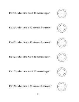 Preview of MATH TELLING TIME