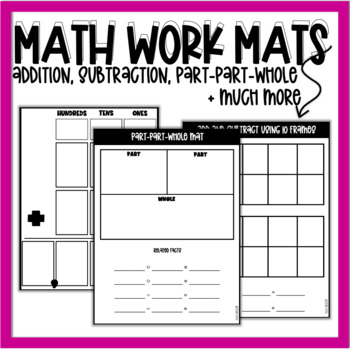 Preview of MATH TOOLKIT MATS | BACK TO SCHOOL | LEARNING BINDER | MATH INTERVENTION 