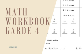 Preview of MATH WORKBOOK GARDE 3 & 4