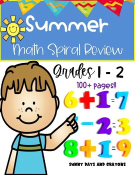 Preview of MATH WORKSHEETS SUMMER REVIEW FIRST GRADE MATH WORKSHEETS SUMMER  SECOND GRADE