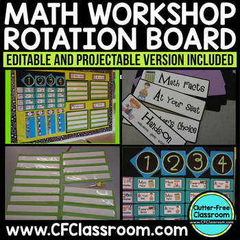 Preview of Math Centers Rotation Board Printable Display